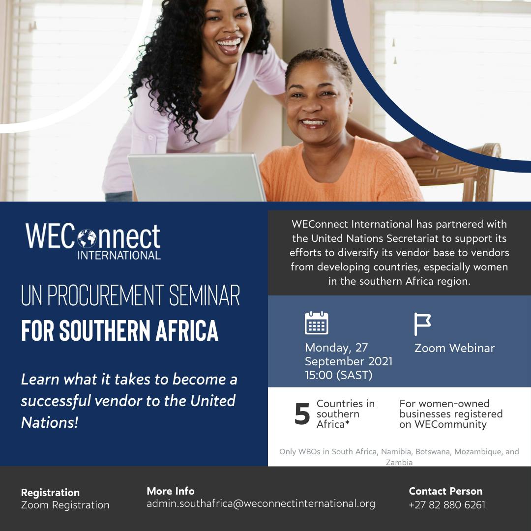 UN Procurement Seminar for Southern Africa | weconnectinternational.org